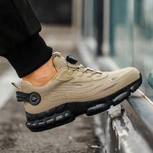 Steel Toe Work Shoes For Men Women Lightweight Comfortable Industrial & Construction Safety Footwear - 卡其色 - 查看 3