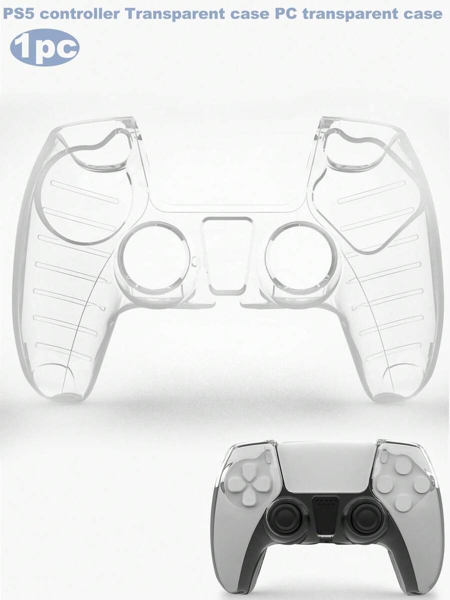 控制器水晶壳 PC 透明可拆卸控制器保护壳，超薄保护套，保护壳 - 無色 - 查看 1