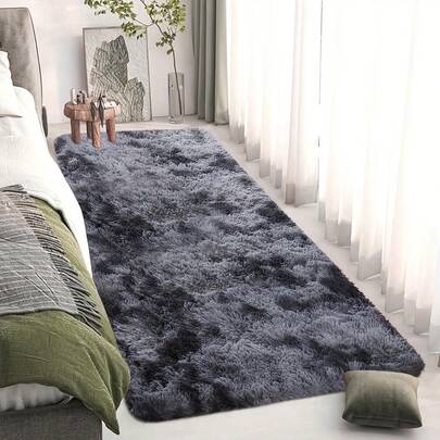 A Deep, Stain-Resistant Tie-Dye Gray Plush Carpet With Upgraded Fabric For Soft, Comfortable, And Cozy Modern Decor. The Thickened Sponge Adds Plush Texture And Durability, Making It Easy To Care For And Lightweight For Portability. Ideal For Long Corridors, Bedrooms, Balconies, Living Rooms, Lounges, Entertainment Areas