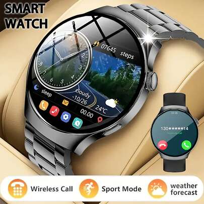 Latest Fashion Tech Design Business Sports Super Large 1.50 Inch Screen, Multiple Color & Material Strap Options, Full Touch Screen Outdoor Sports Smartwatch For Men, Women Smartwatch, Wireless Call, Call Reminder/Reject, Message Notification, Pedometer, Wireless Music, Multiple Sports Modes, Suitable As Birthday, Holiday, Graduation, Halloween Gift For Couples, Elders, Friends, Classmates
