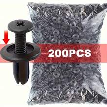100pcs Plastic Rivets Fasteners, Durable Car Clips For Interior/Exterior/Trunk, Quick Install Screws For Bumpers And Fenders, Industrial Nuts, Full Thread Coverage - Multicolor - View 7