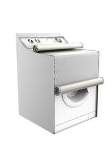 Black Front-Loading Washing Machine/Dryer Dust Cover - Sun Protection, No Battery Needed, Fits American Appliances, With White Zipper, Washer/Dryer Accessory, Home Appliance Accessory, Protective Cover, Easy Installation - Multicolor - View 10