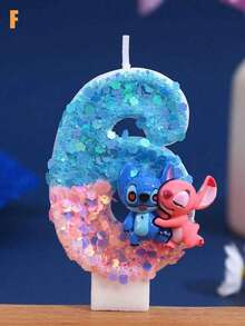 Nến sinh nhật chủ đề Stitch dễ thương, nến trang trí bánh tinh tế, nến số từ 0-9, nến sinh nhật hoạt hình lấp lánh, nến kỷ niệm, quà tặng nhỏ trang trí tiệc - Nhiều màu - Xem 9