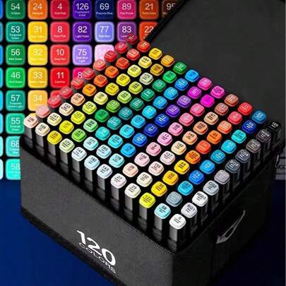 168 Colors Dual Tip Markers, Fine And Broad Nibs, Suitable For Adults, For Painting, Sketching, Highlighting, School & Office Supplies, High-Quality Vivid Ink, Quick-Drying And Non-Bleeding, Ideal For Back To School Season