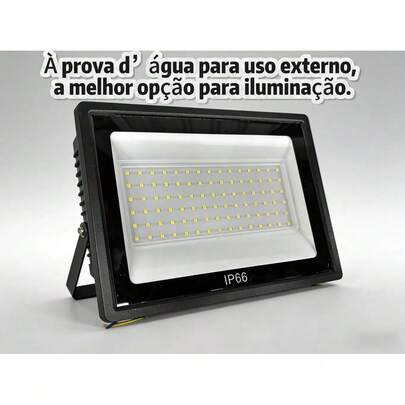 Refletor LED 600W IP66 Bivolt Super Potente Branco Frio