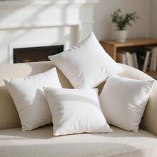 4-Piece White Pillow Core, Lightweight Down Instead Of Polyester Pillow, Sofa Cushion, Bed Pillow (4pc) - White - View 2