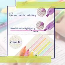 Mr. Pen- Colorful Highlighters Set 6 Pack Assorted Colors Retractable Colored Bible Markers - 粉彩 - 查看 3