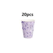 10pcs/20pcs/50pcs/80pcs,Hallyu Theme Party Supplies Set, Including Purple Lightning Crack Plate, Napkin And Paper Cup, Suitable For Korean Animation Birthday Party Decoration, Baby Party And Tableware Arrangement,Kpop Birthday Party 7inch And 9inch Paper Plates,9oz Paper Cups And Tissues Decorations - 彩色 - 查看 14