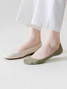 3 đôi tất thuyền nữ, miếng lót giày giảm đau viêm cân gan chân, miếng lót giày chống trượt vô hình, giảm sốc, mùa xuân/hè - Nhiều màu - Xem 5