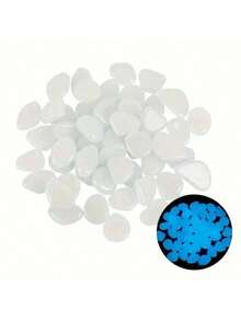 600颗发光花园石 - 树脂发光石，适用于小径、庭院和花盆，迷人的户外装饰，营造夜晚氛围，花园小径装饰 | 发光花园装饰 | 耐用花园石，花园装饰品 - A - 查看 16