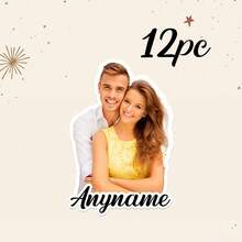 4/12/24pcs Personalized Photo Mug Stickers, Customize Photo And Text,Custom Coffee Cup Stickers With Picture And Text, Design Your Own Mug Stickers , Custom Logo Mug Stickers , Personalized Gift For Mom Or Dad - Multicolor - View 8