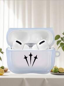 Star Fashionable Earphone Protective Case, Niche Design, Shockproof And Durable, Compatible With AirPods 4/2, Also Compatible With 3/Pro/Pro2, Perfect Gift For Friends/Boyfriend/Girlfriend, Practical Gift - Clear - View 3