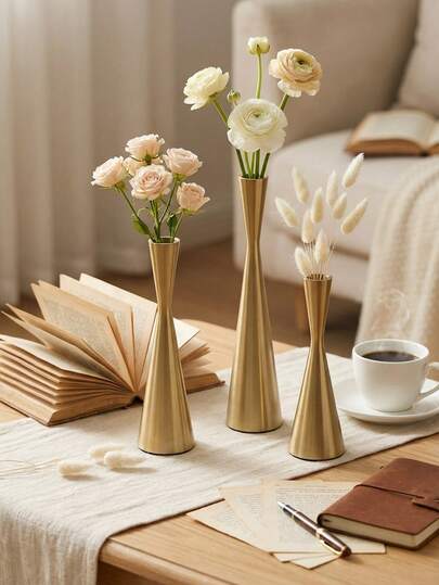 1 قطعة/مجموعة من المزهريات المعدنية الحديدية/حامل الزهور، بتصميم رومانسي بسيط، ديكور طاولة المنزل لحفلات الزفاف وعشاء الشموع، أصص نباتات فاخرة، ديكور الغرفة، ديكور المنزل، قطعة مركزية لطاولة الطعام، يمكن أن تكون هدية لأصدقاء العائلة والتخرج والنساء وأفضل الأصدقاء