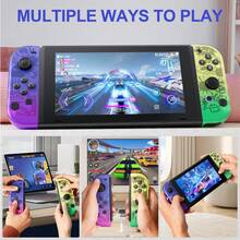 GAMINJA NS058 Wireless Left/Right Controller For Switch, RGB Lights On Side, For Switch Game Console L/R Controller, With Wake-Up And Screenshot Function, Portable Left/Right Controller - Multicolor - View 4