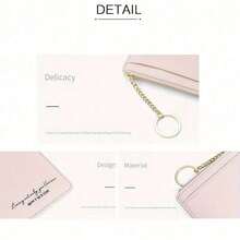 New Zipper Women's Coin Purse Small Wallet Multi-Card Slot Keychain Card Holder - Pink - View 8