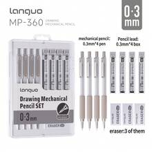 1pc 0.3mm/0.5mm/0.7mm/0.9mm Automatic Mechanical Pencil, Suitable For Drawing, Sketching, Art Students, Silver/Black Color, Refillable, High-Quality Design - Pencil - View 22