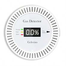 Detectores de Fugas de Gas Geleeno Alarma de Gas para el Hogar para Propano Natural GNL GLP Metano Deteccion de Gas de Carbon Cable de Alimentacion AC 110V Enchufable para Monitoreo de Gas con - Blanco - Ver 1