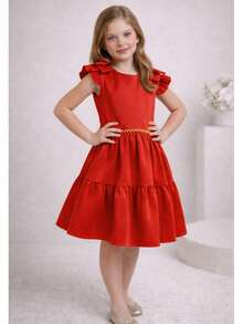 Children's Dress Youth Luxury Enchanted Princess Party Birthday Christmas New Year Baptism Elegant Fine Delicate Ruffle Girl Fashionista Chic Glamor Charm Style Blogger Monthly Event Ceremony Wedding Flower Girl Special Gift Glamor Classic Sophisticated Modern Charm Graceful Comfortable Rounded Waisted Ruffle Double Shoulder Bow Back Soft Premium Fabric Fluid Comfort Summer Spring Autumn Winter Complete Look Photography Smash Cake Outing Family Shine Enchantment Beauty Sweet Charm Pure Innocence Childish Joy Sweetness Charming Party Clothing Children's Fashion Exclusive Luxurious Collection Highlight Elegance Unique Style Originality Quality Perfection Love Refined Detail Haute Couture Charm Girl Little Princess Princess Children's Classic Timeless  Beautiful Wonderful Glamorous Charming Stylish Sophisticated Premium Exclusive Elegant Charming Refined Comfortable Fashion - Giáng sinh - Xem 1