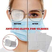 5 piezas de paño reutilizable antivaho, paño de limpieza de lentes de fibra fina para gafas, para uso en invierno - Gris - Ver 1