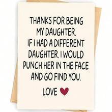 Funny And Creative Card For Daughter, Birthday Gift, Thank You Card, Gift Card, 5*7in With Envelope,Christmas - Camel - View 8