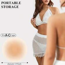 Nipple Covers Non Adhesive, Grippy Seamless Covers, Silicone Nipple Covers Nipple Pasties For Women - Nude - 查看 3