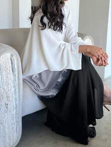 Áo khoác cardigan tay dài kiểu cánh dơi hiện đại, chất liệu vải dệt không co giãn, họa tiết nhuộm tie-dye thời trang. - màu đen - Xem 4