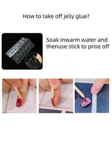 10pcs Handmade Black Short Acrylic Nails With Gold Cat Eye Asymmetrical Pattern, Reusable Elegant Nail Art Decorations, Suitable For Girls And Women For Daily, Party, Wedding, Holiday, Comes With Nail Gel And File Nail Supplies - Black - View 7