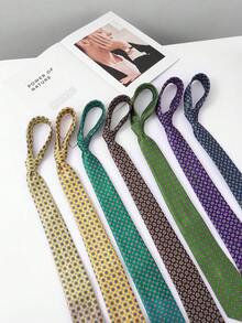 1条印花领带，休闲男士配饰，适合聚会、约会、派对和街头穿搭，涤纶印花领带 - 印花領帶 - 查看 2