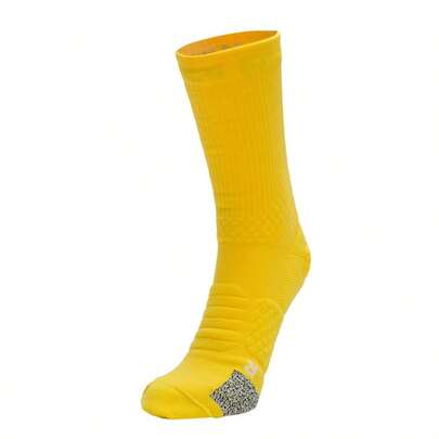 Under Armour 1pc Unisex Yellow Mid-Calf Socks, Curry UA AD Playmaker, Comfortable For Daily, Sports, Training, Fitness, Commute, Casual Wear
