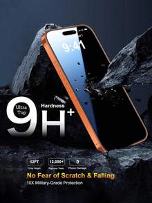 3 Piecestempered Glass Screen Protector For IPhone 17, 17 Pro, 17 Pro Max, 17 Air, 16, 16 Plus, 16 Pro, 16 Pro Max, 15, 14, 13, 12, 11 Pro Max, X, XS, XR, Mini, 7, 8, 14 Plus And Other Models, Suitable For Phone Cases, Valentine's Day Gift - Clear - View 2