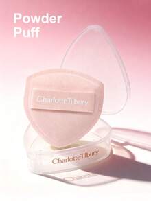 Charlotte Tilbury Powder Puff, Makeup Sponge, Heart Shape, Heart Shaped, Soft Sponge, Makeup Tool - Pink - View 2