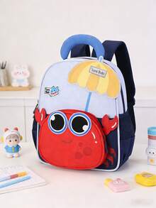 New Cute Cartoon Print Children Backpack, Travel Holiday Bag, Back To School Backpack