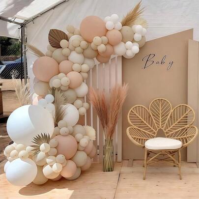 103pcs Boho Balloon Arch Kit (White & Cream) - Suitable For Wedding, Birthday, Anniversary, Graduation, Mother's Day - Multipurpose Indoor/Outdoor Decor, Birthday Balloons