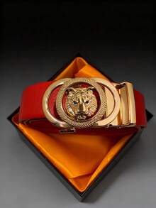 1pc Men's Casual Automatic Buckle Belt, Simple & Versatile, Suitable For Valentines Day & Father's Day Gifts, All Season - Multicolor - View 13