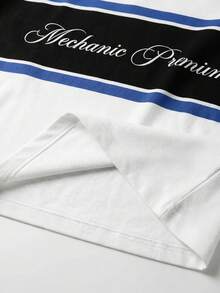 Áo polo nam hai mặt in chữ pixel "Rise Again", họa tiết game 8-bit cổ điển, chất liệu mềm mại, kiểu dáng cơ khí tương phản, phù hợp cho sinh viên và dạo phố. - Xanh và trắng - Xem 7