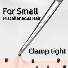 Premium Stainless Steel Slant Tip Eyebrow Tweezers - Unisex Precision Tweezers For Eyebrow Shaping & Facial Hair Removal, Facial Care Tool - Multicolor - View 4