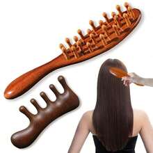 GEDEUBAN Loc Comb &Amp; Brush Set, Wooden Loc Brush Dreads, Comfortable Massage Scalp Brush Microlocs - 杏色 - 查看 2