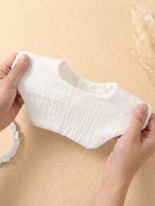 5pcs/Set Newborn Baby Soft & Skin-Friendly White Bibs, Suitable For Daily Use - Multicolor - View 3