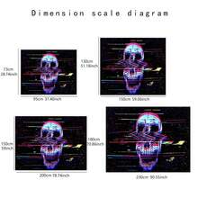 1 tấm thảm trang trí lớn bằng polyester phong cách Bohemian Punk họa tiết đầu lâu trừu tượng neon glitch, mang đến cảm giác bí ẩn, phù hợp cho phòng ngủ và phòng khách, họa tiết tương lai, nghệ thuật trang trí nhà cửa, tấm thảm treo tường đầy cảm hứng. - Đỏ - Xem 3