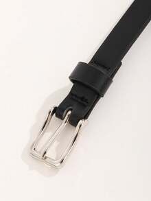 1pc Women Square Buckle Belt & Punch Tool Summer, School Fall, Autumn, Halloween,Belts For Women,Needle Buckle Women's Belt ,Decoration Jeans With Skirt Pants Belt ,Thin Minimalist Belt ,Classic, Fashionable, Simple, Casual Dress, Versatile Jeans Strap, Suitable For Daily Office And Commuting Wear, Women's PU Leather Belt - 彩色 - 查看 5
