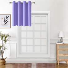 1 pieza Cortina de unicolor de poliéster, cortina opaca para oscurecer la habitación durante un corte de energía, cortina aislante del calor para la cocina, el comedor, la sala de estar y el dormitorio - Púrpura malva - Ver 17