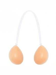 新款硅胶提拉隐形文胸，带肩带，提升乳沟 - 杏色 - 查看 12