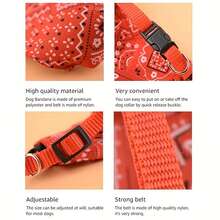 1pc Adjustable Triangle Pet Bib, Suitable For Dogs And Cats, Washable Scarf, Collar, Neck Decor, Birthday Party Costume - Multicolor - View 7