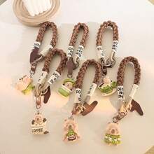 一套可爱爱心表情面包吊坠，适用于手机挂绳、汽车钥匙链、手机壳 - 彩色 - 查看 11