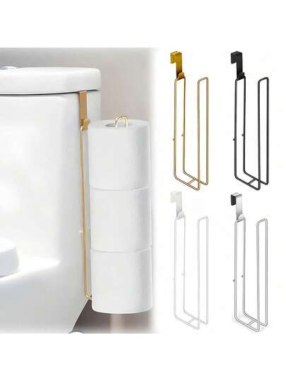 1 szt. uchwyt na papier toaletowy z żelazną grafiką, nie wymagający wiercenia, wieszak na papier toaletowy z haczykiem na ręczniki, odpowiedni do kuchni, łazienki, przechowywania i organizacji, na powrót do szkoły