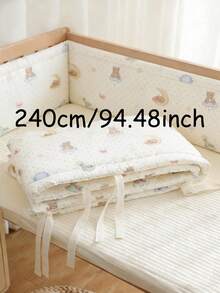 1件装婴儿床围，柔软加厚床栏保护垫，防止宝宝磕碰，ins风婴儿床衬垫，一体式多尺寸防撞垫，拼接婴儿床围栏，床围面料，婴儿床上用品套装 - 雲之夢 - 查看 10