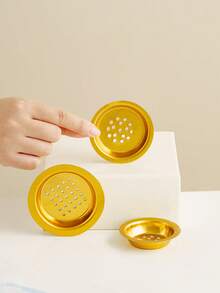 1pc Carvão Design Borla Decoração Resina Queimador de Incenso Portátil, Preto e Branco, Estilo Moderno Minimalista Com Superfície Salpicada, Porta-Incenso Árabe, Casa, Escritório, Hotel, Decoração de Férias - Multicolorido - Ver 6