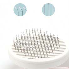 2pcs Pet Grooming Brush Set - Stainless Steel Comb & Deshedding Tool For Dogs & Cats - Grey - View 11