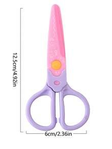 ‌1 Piece Of Plastic Lace Scissors Cute Color Matching Student Manual Paper Cuttings Tool Detachable Design Easy To Replace The Blade Lace Scissors - Multicolor - View 8
