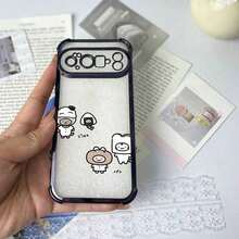 かわいいカートゥーンスタイルのひつじの形をしたパンキャラクターのSenのシーンのスマホケース、落下防止、保護するエアバッグ、TPUコーティングフレーム、オリジナルカラーを際立ったたせる透明度の高い素材。 17、16、15、14、13、12、11 Plus、17 Pro、17 Pro Max、17 Airおよびシリーズ、Pixel 8A、Pixel 10 Proシリーズと互換性があります。 お友達、愛する人、または自分自身を分けるへの晴れらしい贈呈り物です。 - ブラック - チェックする 4